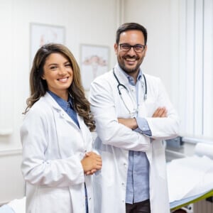 Doctors smiling